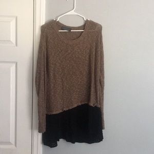 Tan and black sweater
